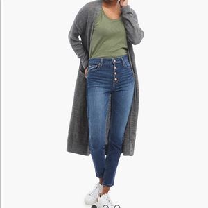 Able Neva Long Cardigan in Gray Marl XL